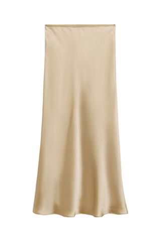 Jupe longue satinée - Doré