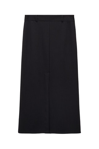 Jupe tailleur rayures tennis - Noir