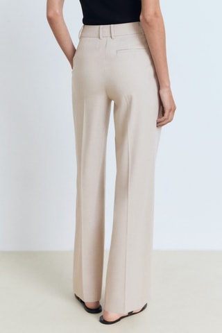 Pantalon droit pinces - Beige