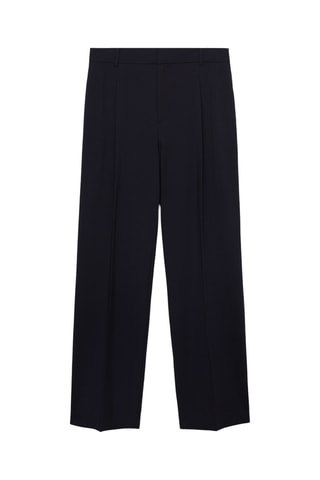Pantalon droit pinces - Bleu marine