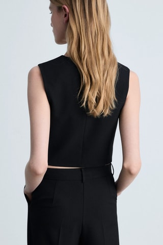 Gilet costume crop - Noir