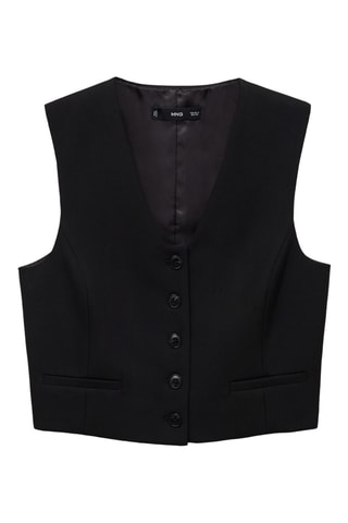 Gilet costume crop - Noir