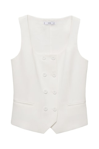 Gilet de costume double boutonnage - Ecru