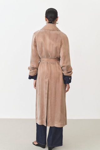 Trench Lyocell ceinture - Marron