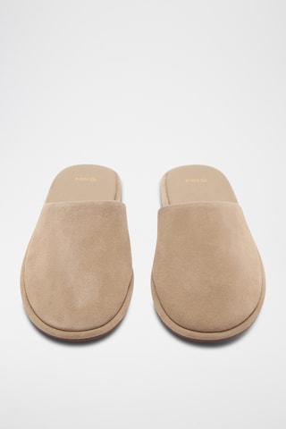 Chaussures en daim ouvertes à l'arrière - Sable