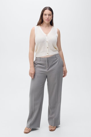 Gilet maille épaisse boutons - Ecru