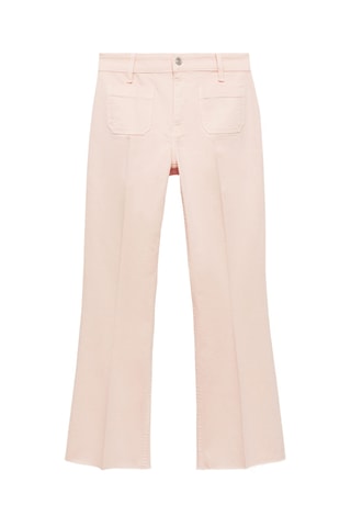 Jean flare crop poches - Rose