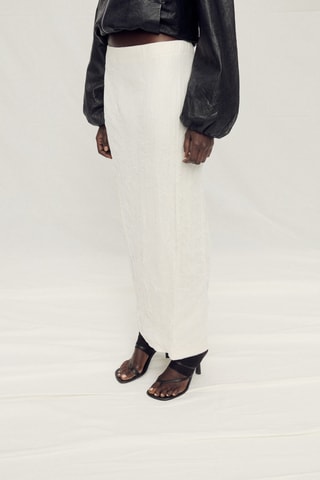 Jupe droite tulle - Ecru