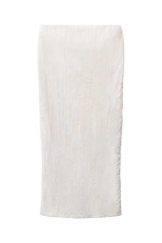 Jupe droite tulle - Ecru