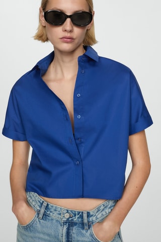 Tunique cropped - Bleu