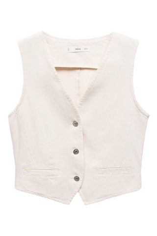 Gilet sans manches - Ecru