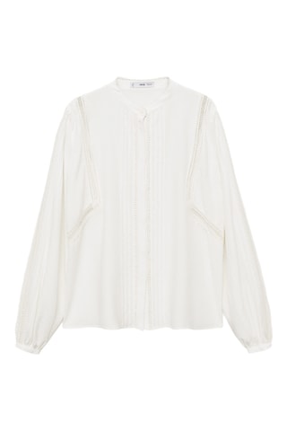 Blouse détails ajourés - Ecru