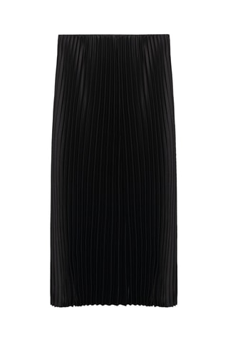 Jupe plissée satinée - Noir