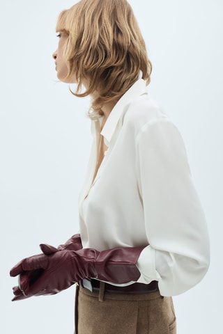 Chemise fluide manches longues - Ecru