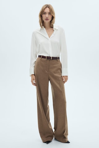 Chemise fluide manches longues - Ecru