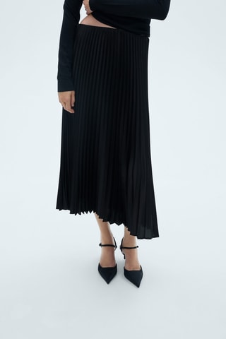 Jupe longue plissée - Noir