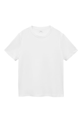 T-shirt coton manches courtes - Blanc