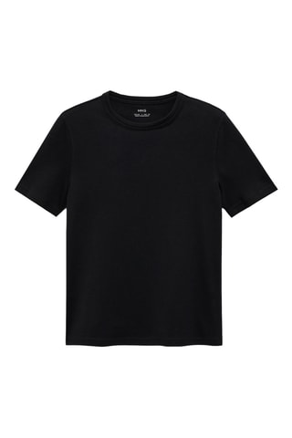 T-shirt coton manches courtes - Noir