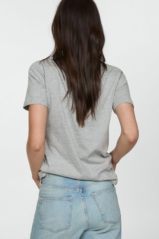 T-shirt coton manches courtes - Gris