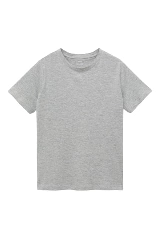 T-shirt coton manches courtes - Gris