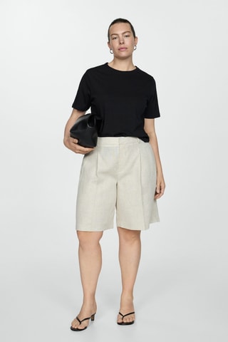 T-shirt coton manches courtes - Noir