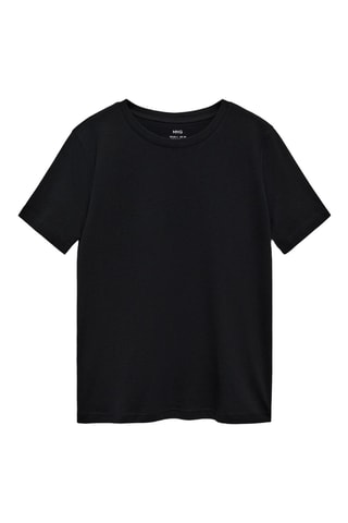T-shirt coton manches courtes - Noir