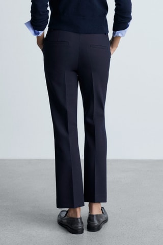 Pantalon droit pinces - Bleu marine
