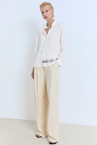 Chemise fluide manches longues - Ecru