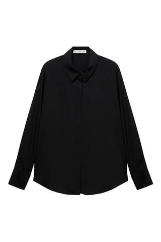 Chemise fluide manches longues - Noir