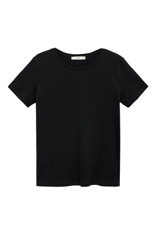 T-shirt coton manches courtes - Noir