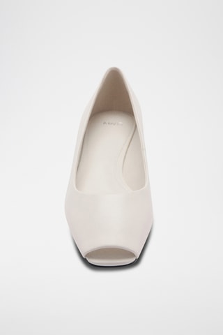 Chaussures cuir pointues ouvertes - Blanc