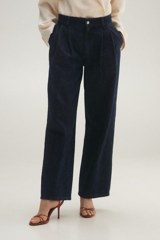 Jean wideleg pinces rinse wash - Bleu