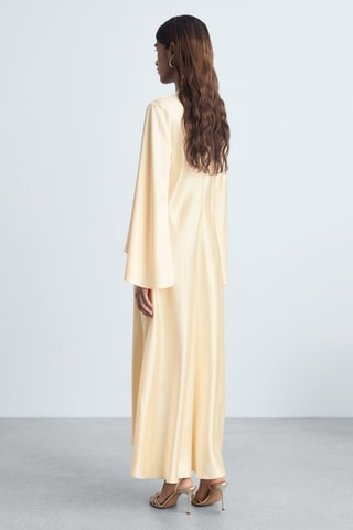 Robe col V à manches évasées - Doré