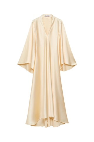 Robe col V à manches évasées - Doré