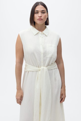 Robe chemisier nœud - Ecru
