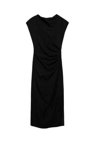 Robe droite drapée - Noir