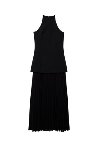 Robe évasée combinée - Noir