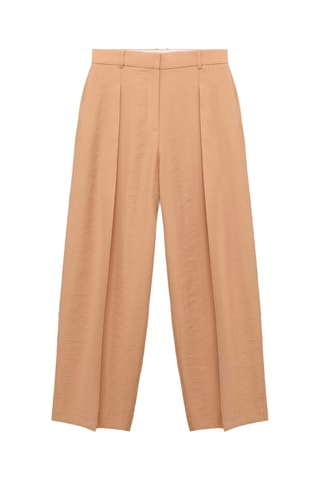 Pantalon Lyocell droit à pinces - Nude