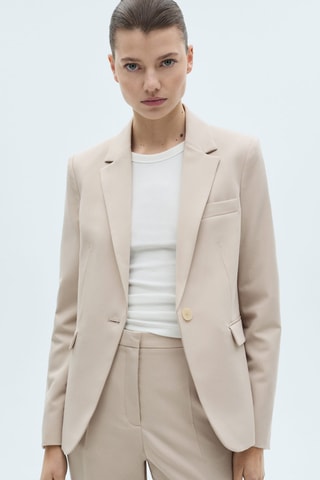 Blazer costume cintré - Gris clair