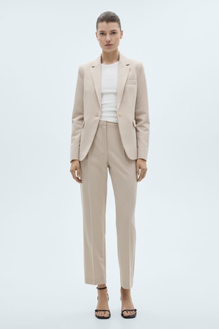 Blazer costume cintré - Gris clair