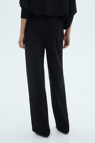 Pantalon droit maille - Noir