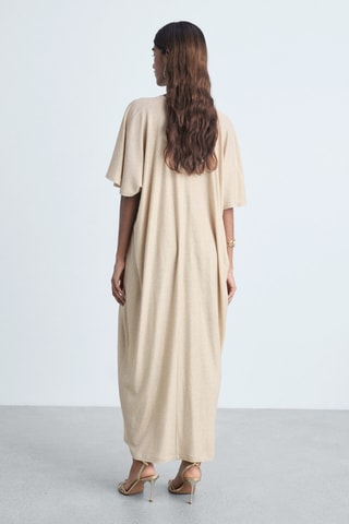 Robe lurex col froncé - Doré