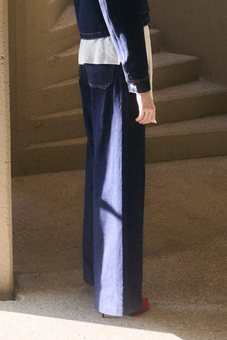 Jean wideleg poches rinse wash - Bleu