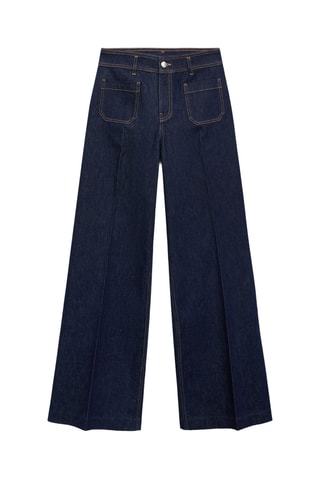 Jean wideleg poches rinse wash - Bleu