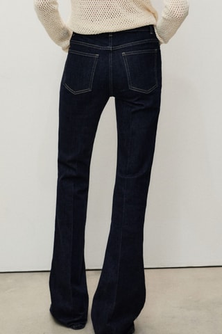 Jean flare taille normale rinse wash - Bleu