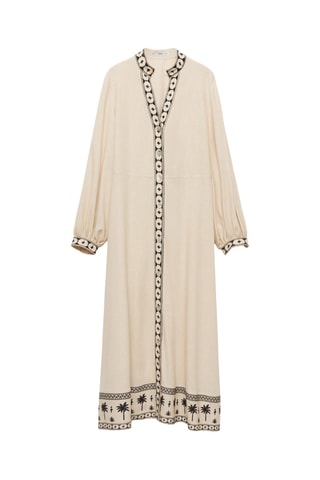 Robe ajourée coton - Beige