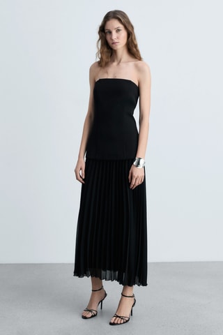 Robe bustier combinée - Noir