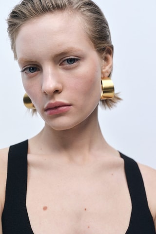 Haut maille fine péplum - Noir