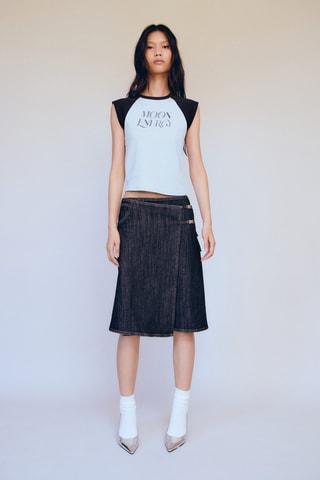 T-shirt coton imprimé - Bleu