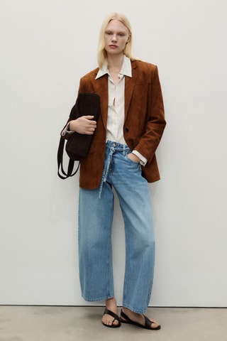 Jean ballon ceinture - Bleu